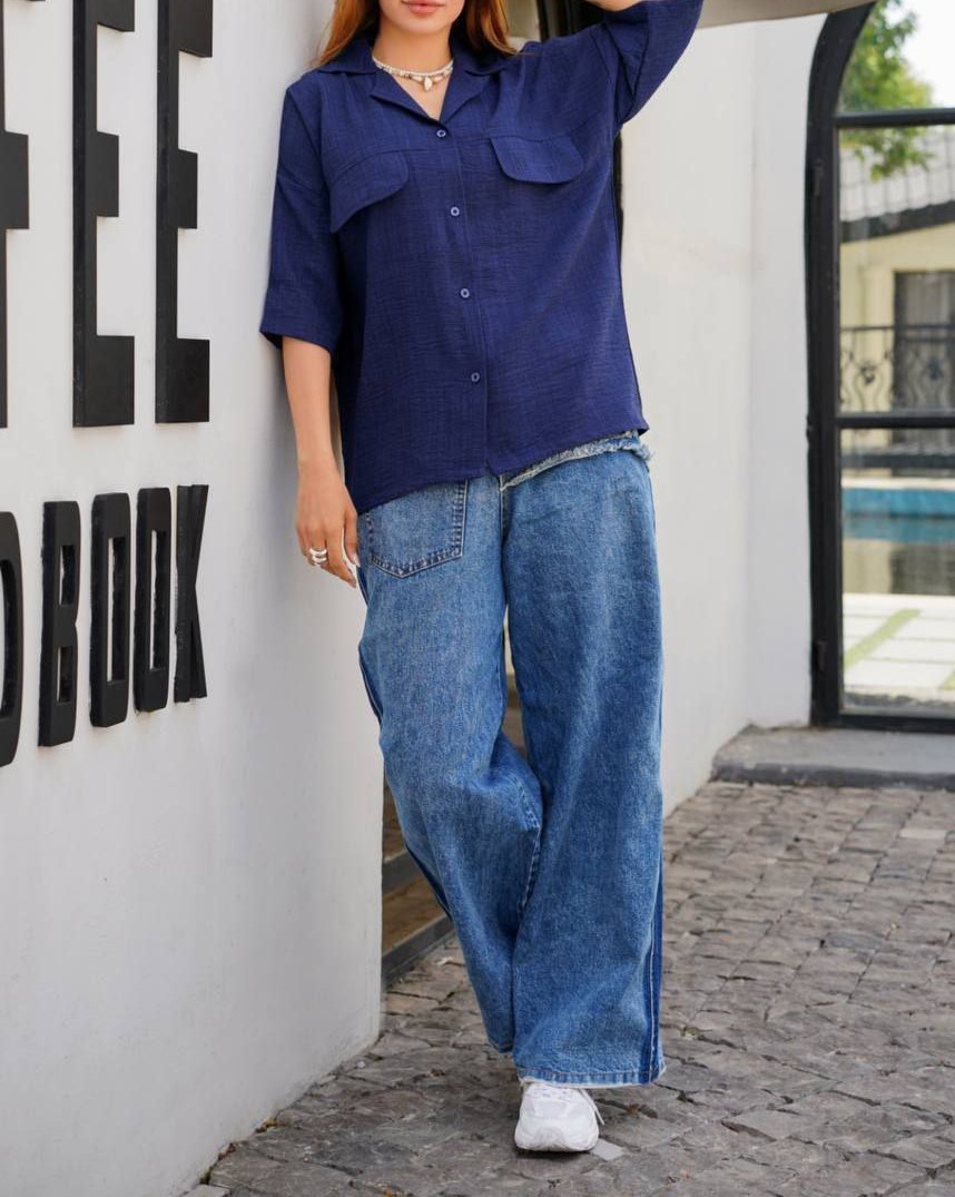 مانتو جیب نما یقه انگلیسی