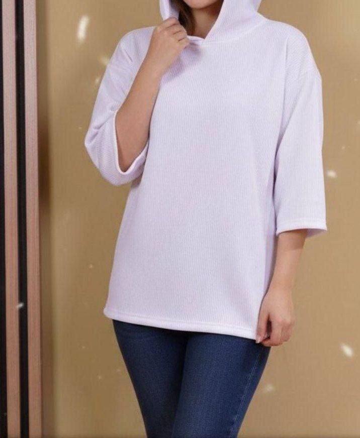  هودی  کلاه دار آستین سه ربع 