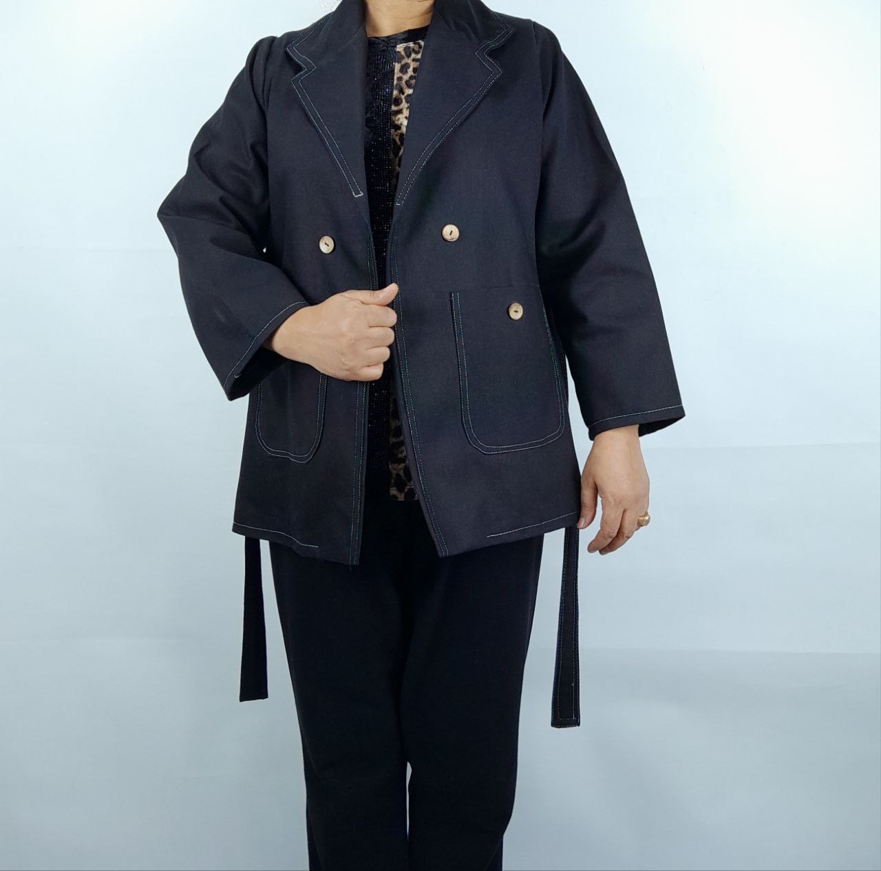  پالتو  کمر دار    